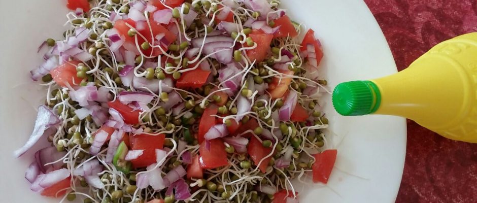 Sprouted Moong Salad Recipe